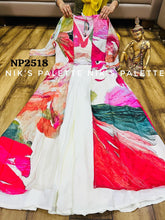 Niks collection - white palazzo and colourful blouse (mehendi night)