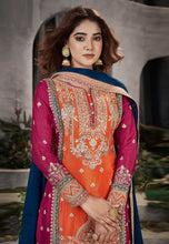 Orange palazzo suit