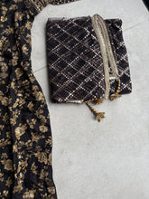 Black and gold brocade suit with 2 options for pants