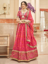 Pink floral lehenga