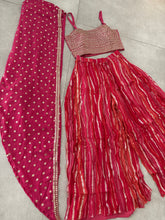 Hot pink palazzo set with cape