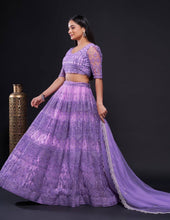 Lilac shimmer Lehenga