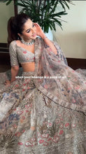Elegant grey embroidered lehenga