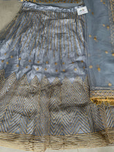 Grey and gold badala work Lehenga