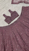 Mauve glamorous silk lehenga
