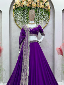 The perfect purple - simple and elegant lehenga
