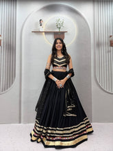 Black gamthi and mirror work pure cotton Chaniya Choli