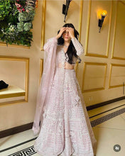 Elegant lilac resham embroidered Lehenga