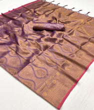 Light purple savoy two toned silk saree