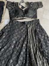 Black fusion Bollywood georgette readymade Lehenga