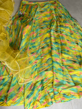 Boutique collection - bright abstract Lehenga with ruffle dupatta