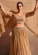 Janisha readymade - gold chinon silk Lehenga