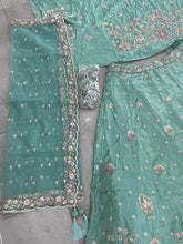 Sea green art silk Lehenga