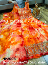 Niks collection - orange shaded anarkali