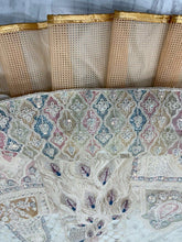 Ivory lehenga with peacock and sequin embroidery