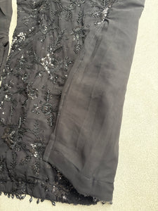 Black sequinned sharara set (plus plus size)