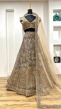 Gold net Lehenga