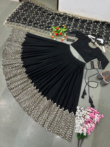 Simple and elegant black Lehenga