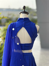 Royal blue flared cotton lehenga / Chaniya Choli