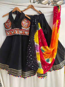 Kutchi work and halter necks readymade chaniya choli