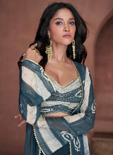 Janisha - readymade blue palazzos with jacket