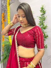 Chamkila pink fusion Bollywood georgette readymade Lehenga