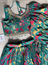 Boutique collection - Indo western misty green floral Lehenga