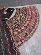 Black and colourful Lehenga
