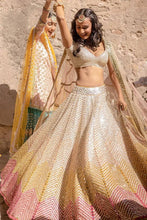 Banarasi satin silk colourful Lehenga