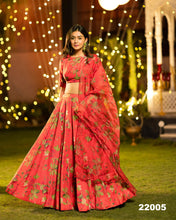 Printed chinon Lehenga readymade (plus sizes too)