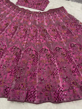 Berry and magenta partywear Lehenga