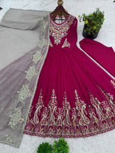 Rani pink party wear look gown