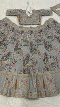 Elegant grey embroidered lehenga