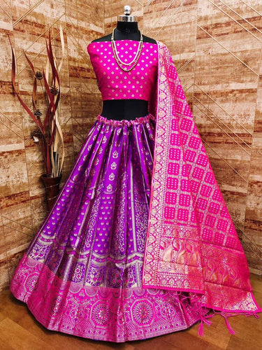 Brocade and Banarasi silk Lehenga