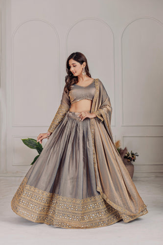Metallic lilac and antique gold undertone