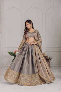Metallic lilac and antique gold undertone