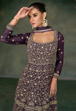Janisha readymade - purple georgette anarkali