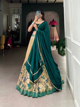 Teal silk readymade Lehenga (sangeet night)