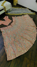 Baby pink and beige desi beats Lehenga