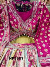Niks collection - pink crepe silk printed lehenga