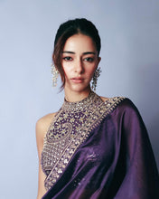 Ananya inspired Purple beauty jimmy choo saree