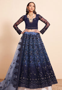 Oreya vol 2 - navy blue net Lehenga