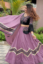 Peanut pink and black flute Chaniya Choli (free hand purse)