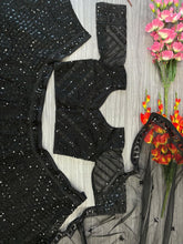 Black sequinned net embroidered Lehenga