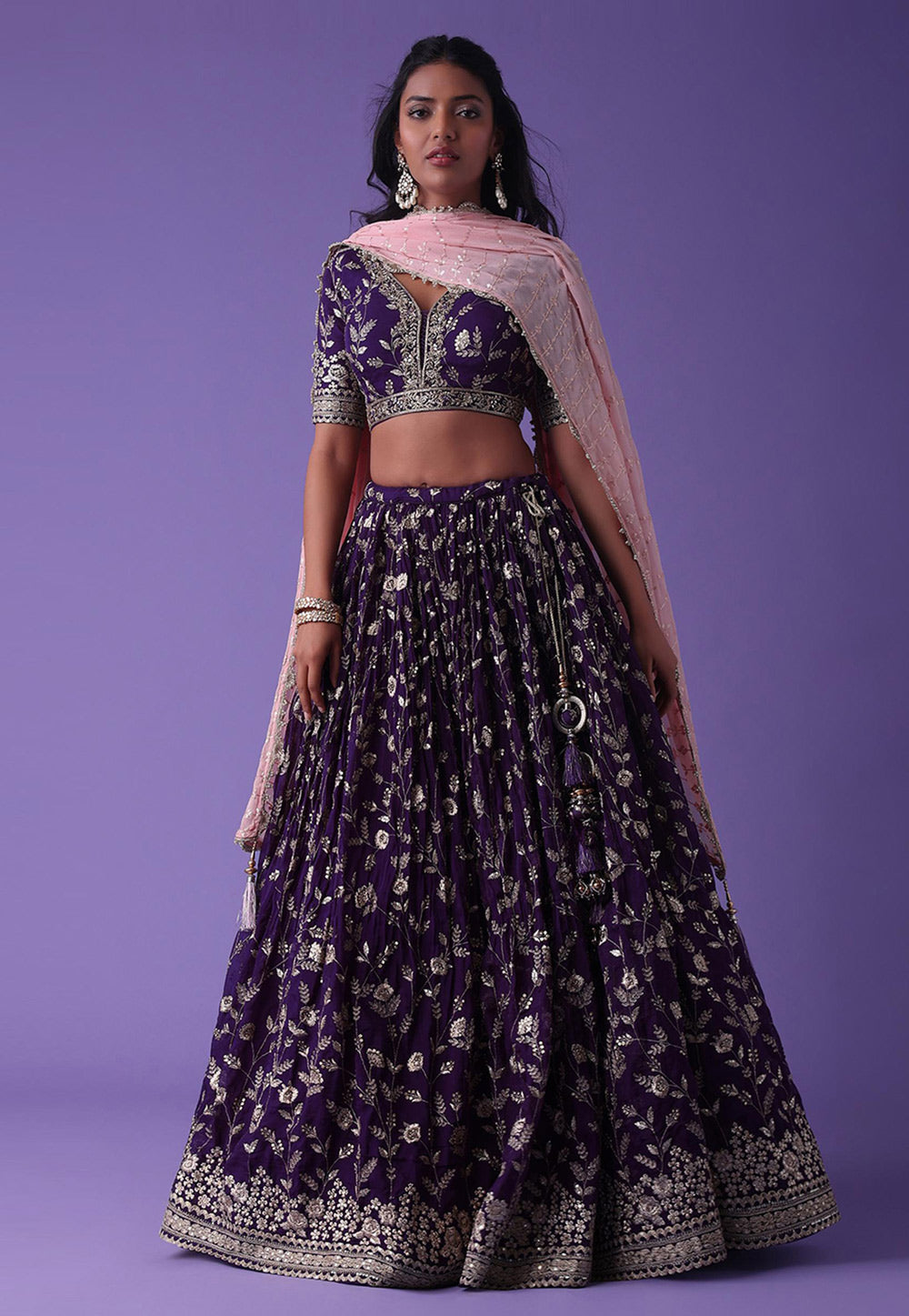 Karla collection - purple Georgette Lehenga