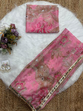 Celebrity inspired silk mirror work saree - lots of colour options