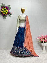 Navy blue elephant Lehenga
