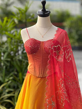 Sunset corset Lehenga - readymade
