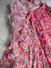 Boutique collection - pink floral Lehenga with ruffle dupatta