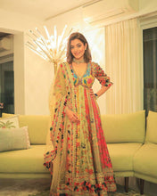 Avneetkaur and Nisha Aggarwal inspired printed anarkali readymade